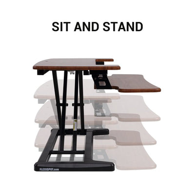 Stand Up Desk Converter -35" Riser with Deep Keyboard Tray