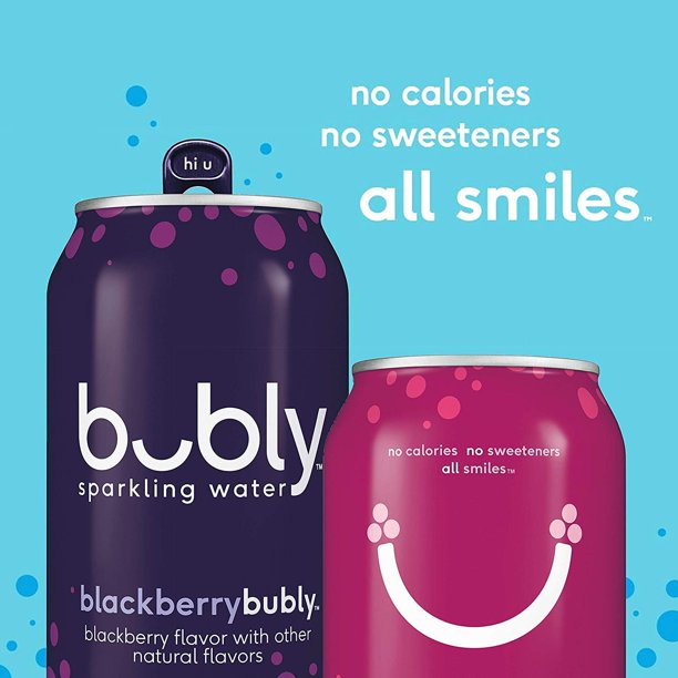 Bubly Sparkling Water Variety Pack, 8 Flavors, Best By: 3/12/23