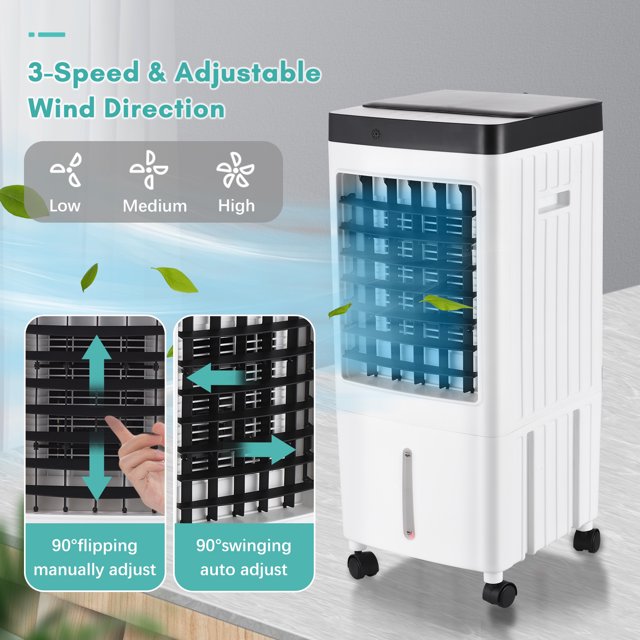 Portable Air Conditioner Cooler Fan with 3 Wind Speeds