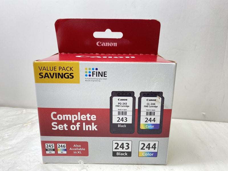 Empty Canon Genuine Ink Cartridges Two 243 Black & One 244 Color