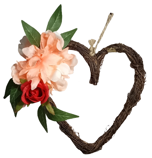 Decorative Twine Heart Wreath 11" x 6"