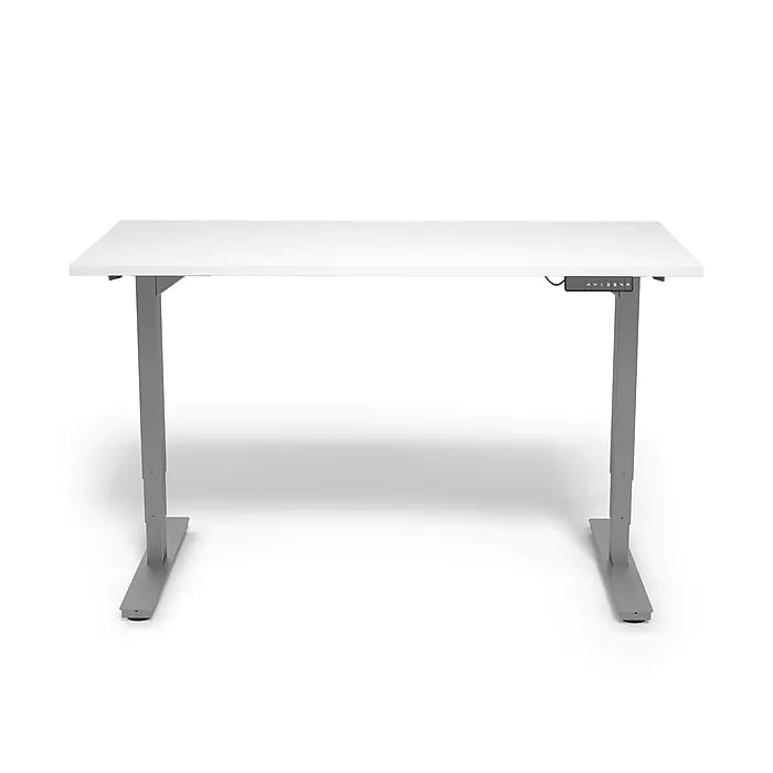 55" Electric Rectangular Adjustable Desk, White