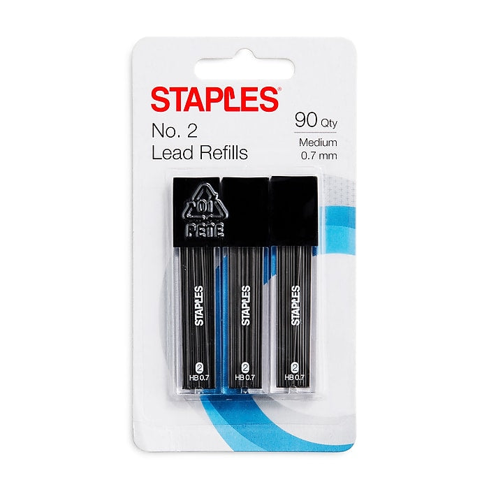 Staples® Lead Refill, 0.7mm, 30/Leads, 3/Pack