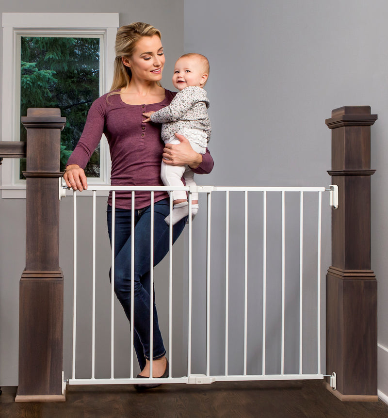 Regalo Extra Wide 2-in-1 Stairway and Hallway Baby Safety Gate with Mounting Kit
