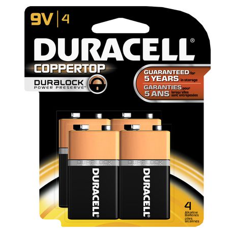 Duracell 9V Battery, 4/Pack